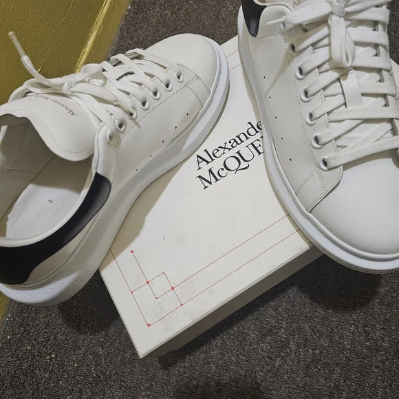 Alexander McQueen White and Black Sneakers